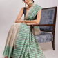 Janasya Beige Silk Blend Ikkat Jacquard Saree | Swadesiicart