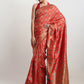 Janasya Red Silk Blend Ethnic Motifs Jacquard Saree | Swadesiicart