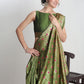 Janasya Green Silk Blend Ethnic Motifs Jacquard Saree | Swadesiicart