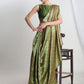 Janasya Green Silk Blend Ethnic Motifs Jacquard Saree | Swadesiicart