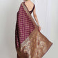 Janasya Purple Silk Blend Ethnic Printed Jacquard Saree | Swadesiicart