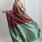 Janasya Purple Silk Blend Ethnic Motifs Jacquard Saree | Swadesiicart