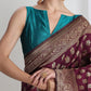 Janasya Purple Silk Blend Ethnic Motifs Jacquard Saree | Swadesiicart