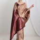 Janasya Beige Silk Blend Ethnic Printed Jacquard Saree | Swadesiicart