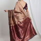 Janasya Beige Silk Blend Ethnic Printed Jacquard Saree | Swadesiicart