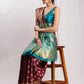 Janasya Purple Silk Blend Floral Jacquard Saree | Swadesiicart