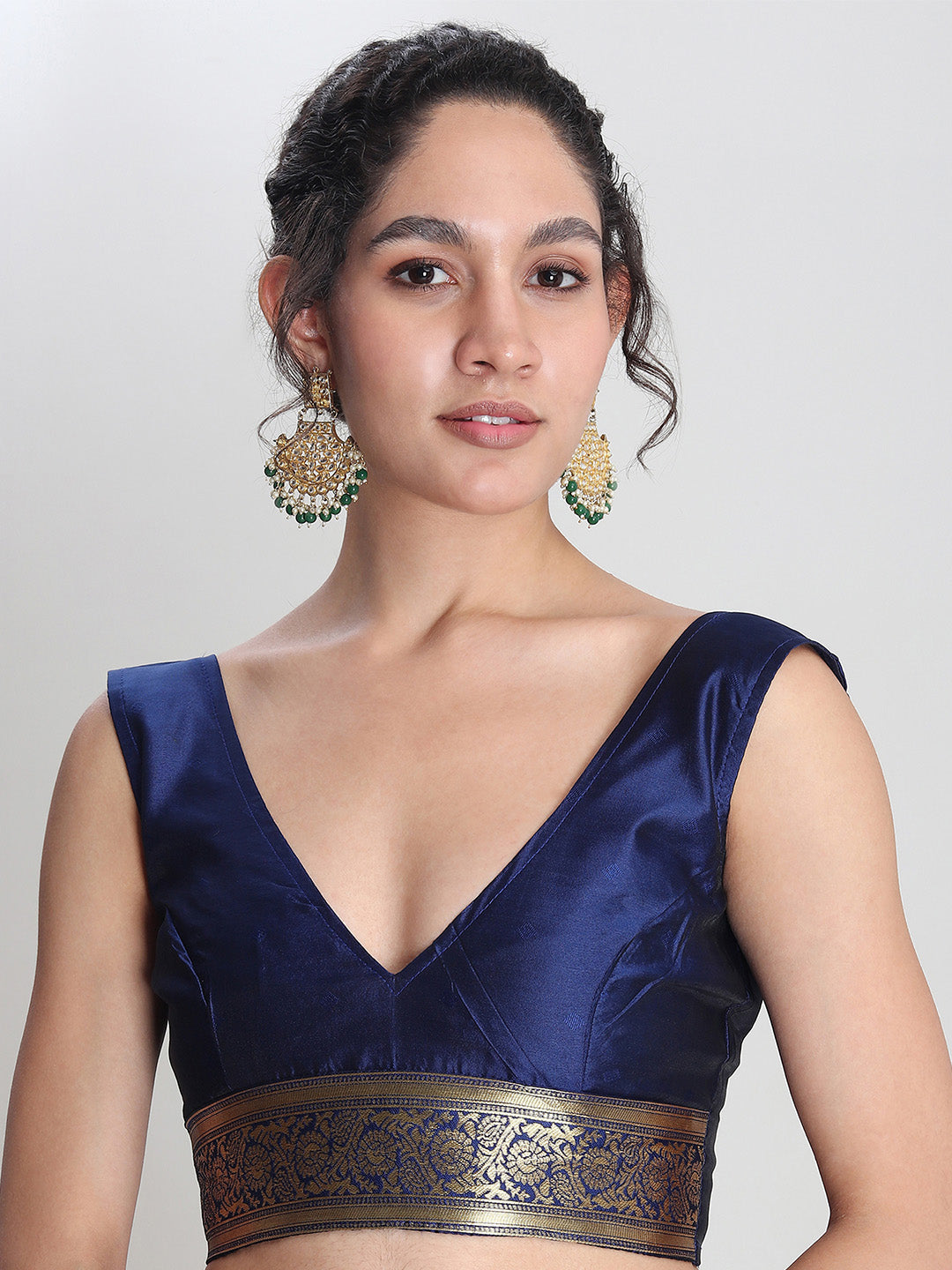 Janasya Pink Silk Blend Ethnic Motifs Jacquard Saree | Swadesiicart