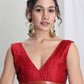 Janasya Green Silk Blend Ethnic Motifs Jacquard Saree | Swadesiicart