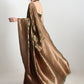 Janasya Green Silk Blend Floral Jacquard Saree | Swadesiicart
