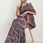 Janasya Grey Silk Blend Floral Jacquard Saree | Swadesiicart