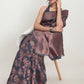 Janasya Grey Silk Blend Floral Jacquard Saree | Swadesiicart