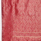 Janasya Fuchsia Silk Blend Floral Jacquard Saree | Swadesiicart