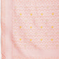Janasya Peach Silk Blend Floral Jacquard Saree | Swadesiicart