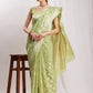 Janasya Navy Blue Silk Blend Geometric Jacquard Saree | Swadesiicart