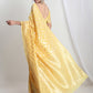Janasya Yellow Silk Blend Floral Jacquard Saree | Swadesiicart