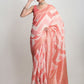 Janasya Peach Silk Blend Geometric Jacquard Saree | Swadesiicart