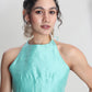 Janasya Light Blue Silk Blend Geometric Jacquard Saree | Swadesiicart