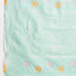 Janasya Sea Green Silk Blend Floral Jacquard Saree | Swadesiicart