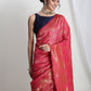 Janasya Pink Silk Blend Ethnic Motifs Jacquard Saree | Swadesiicart