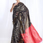 Janasya Navy Blue Silk Blend Ethnic Motifs Jacquard Saree | Swadesiicart