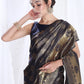 Janasya Navy Blue Silk Blend Ethnic Motifs Jacquard Saree | Swadesiicart