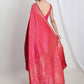 Janasya Pink Silk Blend Floral Jacquard Saree | Swadesiicart