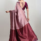 Janasya Dusty Pink Silk Blend Ethnic Motifs Jacquard Saree | Swadesiicart