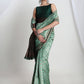 Janasya Light Green Silk Blend Ethnic Motifs Jacquard Saree | Swadesiicart