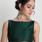 Janasya Light Green Silk Blend Ethnic Motifs Jacquard Saree | Swadesiicart