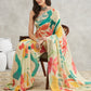 Janasya Multicolor Georgette Tropical Printed Saree | Swadesiicart