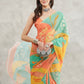 Janasya Multicolor Georgette Floral Printed Saree | Swadesiicart