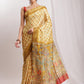 Janasya Olive Green Silk Blend Kalamkari Printed Saree | Swadesiicart