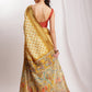 Janasya Olive Green Silk Blend Kalamkari Printed Saree | Swadesiicart