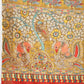 Janasya Olive Green Silk Blend Kalamkari Printed Saree | Swadesiicart