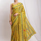 Janasya Green Silk Blend Ethnic Motifs Printed Saree | Swadesiicart