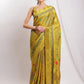 Janasya Green Silk Blend Ethnic Motifs Printed Saree | Swadesiicart