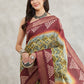 Janasya Yellow Silk Blend Ethnic Motifs Printed Saree | Swadesiicart