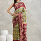 Janasya Yellow Silk Blend Ethnic Motifs Printed Saree | Swadesiicart