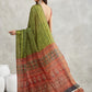 Janasya Mehndi Green Silk Blend Bandhani Printed Saree | Swadesiicart