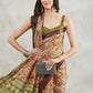 Janasya Burgundy Silk Blend Paisley Printed Saree | Swadesiicart