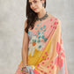 Janasya Multicolor Georgette Floral Printed Saree | Swadesiicart