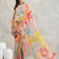 Janasya Multicolor Georgette Floral Printed Saree | Swadesiicart