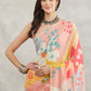 Janasya Multicolor Georgette Floral Printed Saree | Swadesiicart
