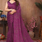 Aafreen Partywear Designer Purple Rangoli Silk Fancy Saree
