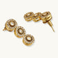 Nuyug 22K Gold-Plated Zircon Studded Enamel Embellished Dual Layered Necklace Set | Swadesiicart