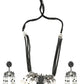 Mominos Fashion Johar Kamal Silver-Plated Brass Finish Elephant Desgin Choker For Women (Black) | Swadesiicart