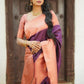 NOZ2TOZ Women Banarasi Silk Woven Saree With Blouse Piece - Purple | Swadesiicart