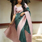 NOZ2TOZ Women Banarasi Silk Woven Saree With Blouse Piece - Teal | Swadesiicart