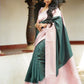 NOZ2TOZ Women Banarasi Silk Woven Saree With Blouse Piece - Teal | Swadesiicart