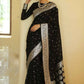 NOZ2TOZ Women Banarasi Silk Woven Saree With Blouse Piece - Black | Swadesiicart